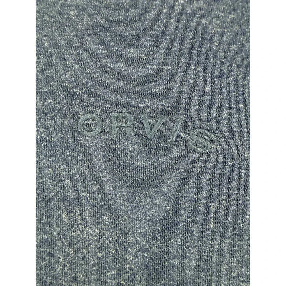 Orvis Quarter Zip Pullover Mens XXL Blue Heathered Classic Collection